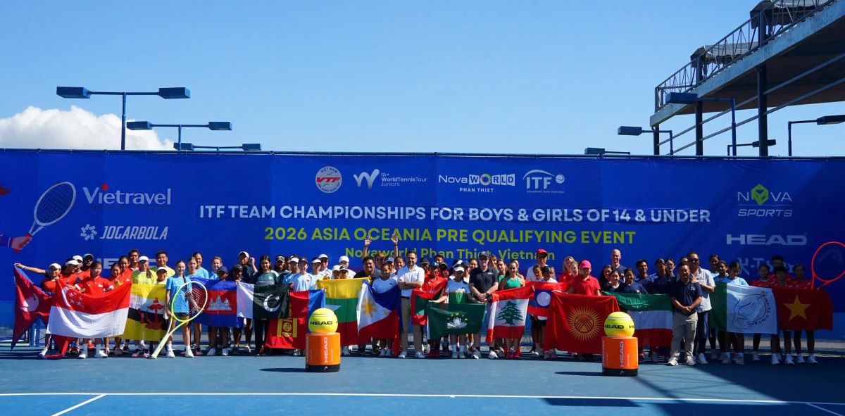 More than 150 international tennis players participate in the tennis tournament in Vietnam. Photo: VTF