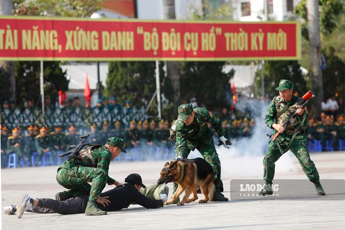 Border Guard professional performance of the Border Guard Command of Dien Bien province. Photo: Quang Dat