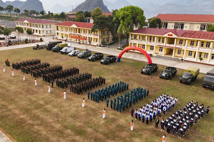 Lai Chau Provincial Armed Forces organize training launching ceremony in 2026. Photo: Lai Chau Provincial People's Committee