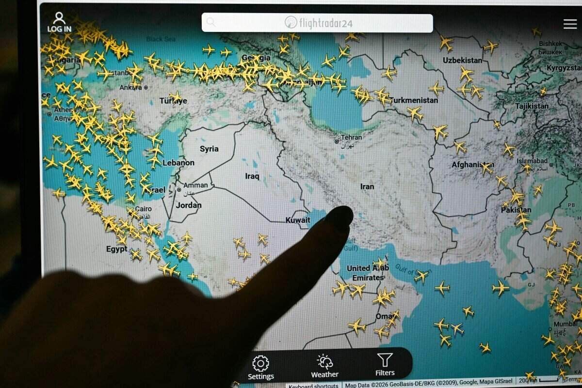 Airlines have canceled services throughout the Middle East region. Photo: AFP