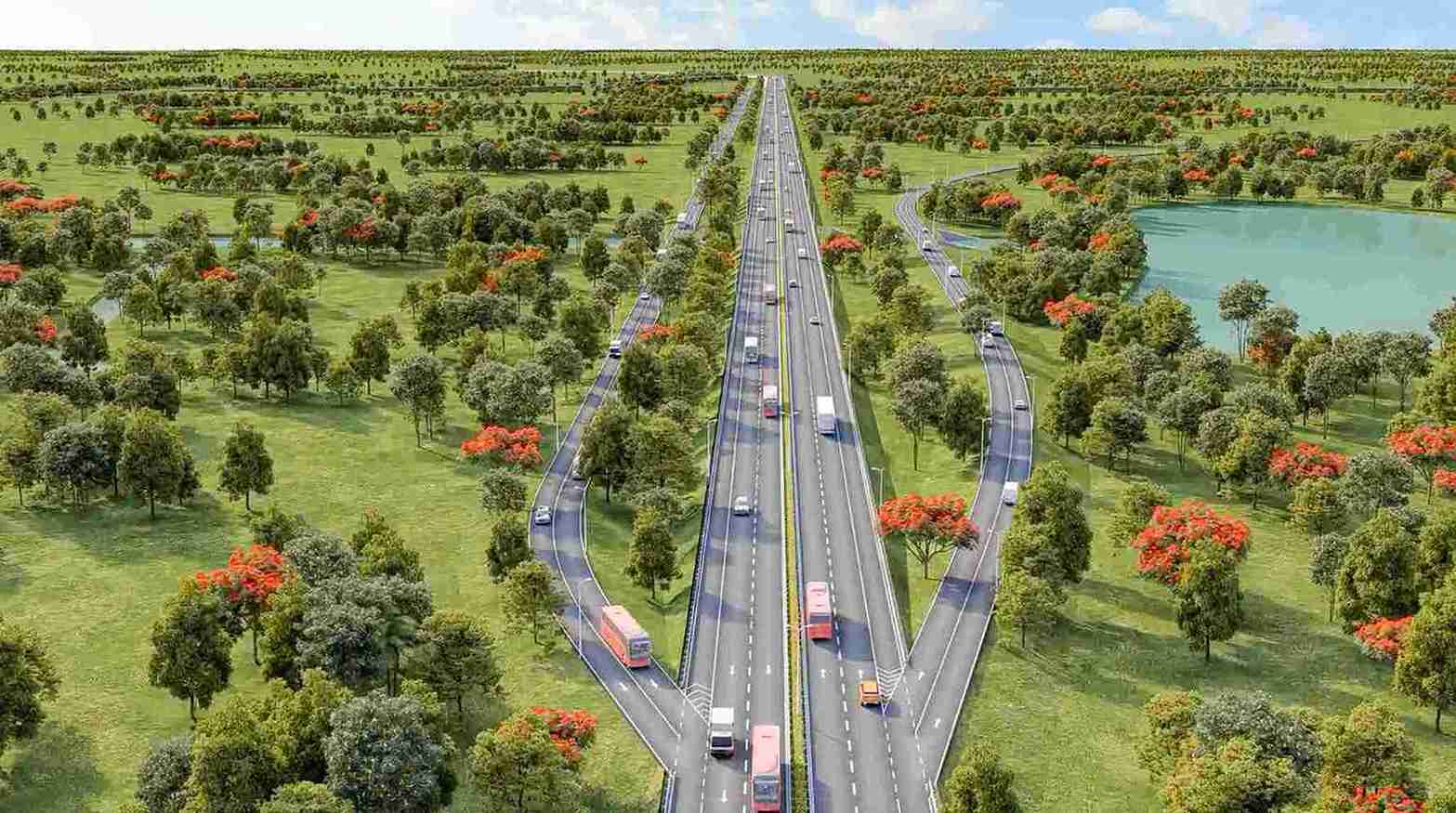 Lam Dong proposes that the Central Government support nearly 3,000 billion VND to build continuous emergency stop lanes on the expressway from Tan Phu to Lien Khuong. Photo: Project Management Board provided