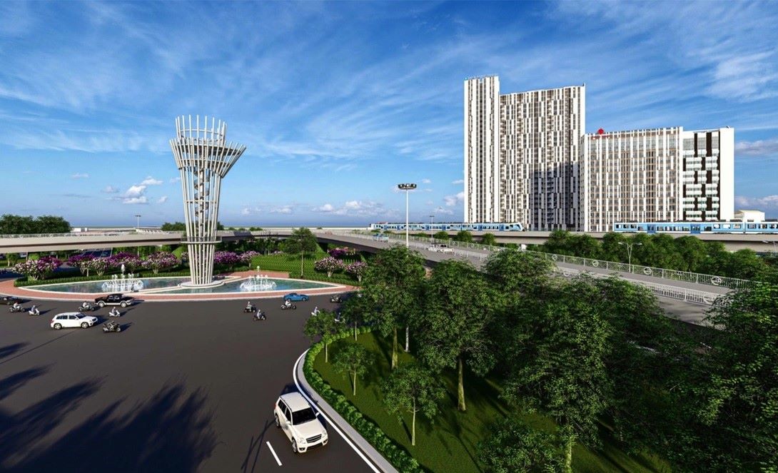 Perspective of the Thu Thiem - Long Thanh railway passing through An Phu intersection (HCMC). Photo: HCMC Department of Construction