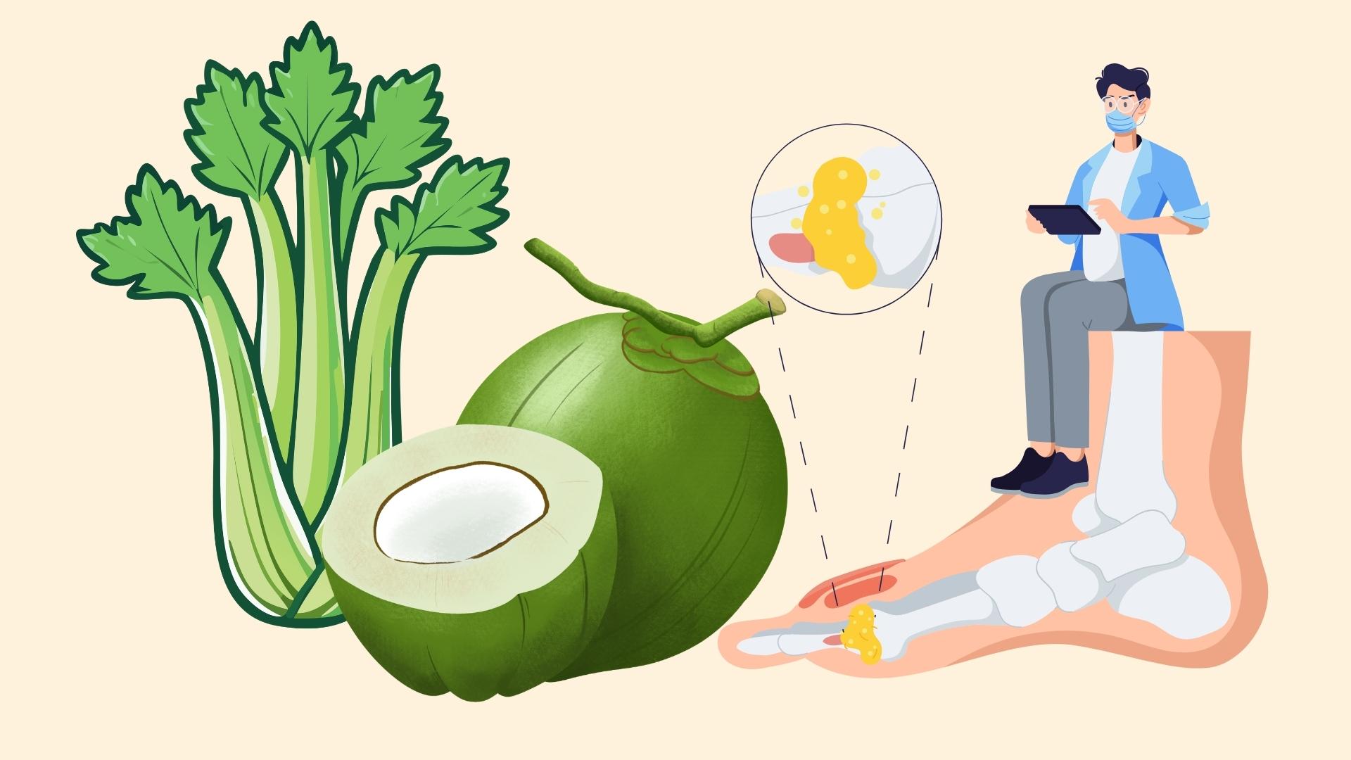 Uric acid is quickly eliminated after Tet with some drinks. Graphics: Linh Dan