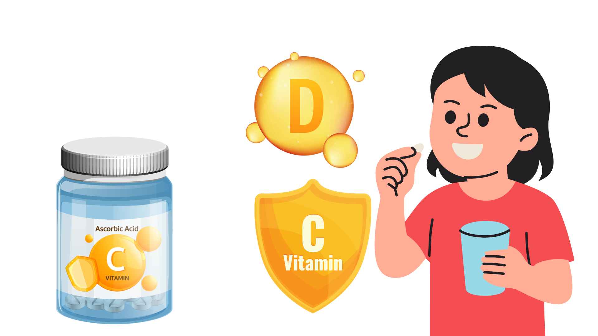 Vitamin D or vitamin C can help maintain health and prevent chronic diseases. Graphic photo: Huong Son