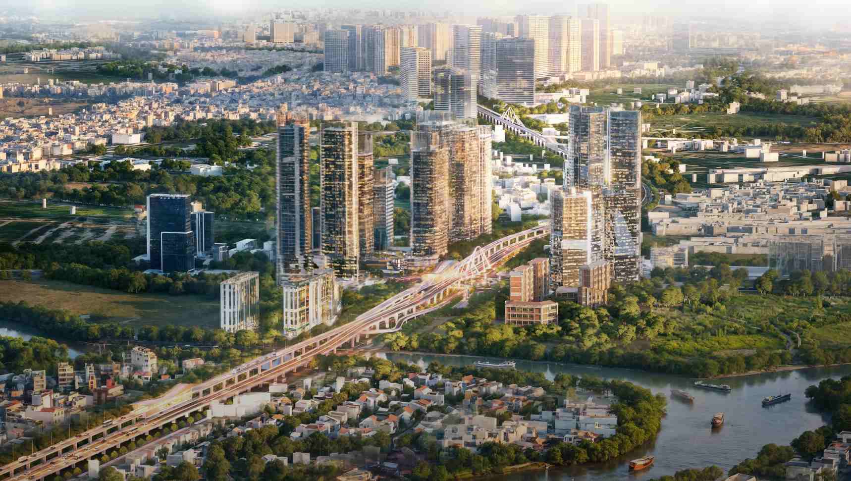 Phối cảnh đường trên cao Nguyễn Hữu Thọ. Ảnh: Sở Xây dựng TPHCM