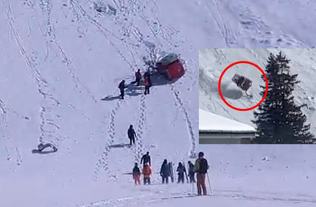 Scene of the cable car cabin crash that killed a tourist. Photo: Instagram
