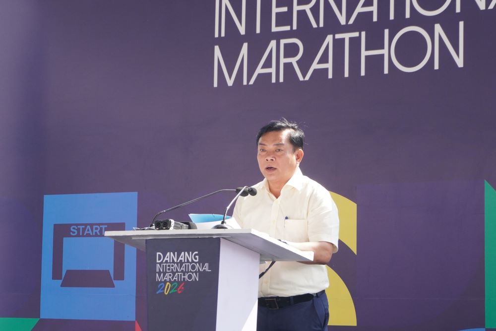 Phó Giám đốc Sở Văn hóa - Thể thao và Du lịch Đà Nẵng phát biểu tại lễ khai mạc. Ảnh: Trần Thi