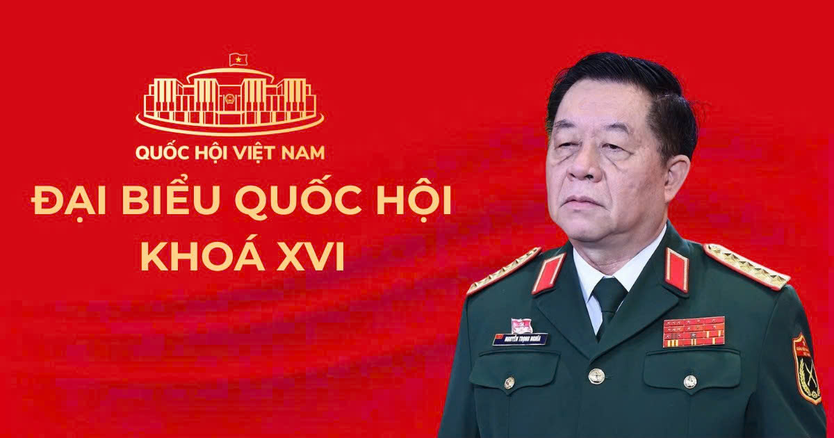 General Nguyen Trong Nghia - Member of the Politburo, Secretary of the Party Central Committee, Director of the General Department of Politics of the Vietnam People's Army was elected as a National Assembly Deputy of the 16th term. Photo: Cao Nguyen
