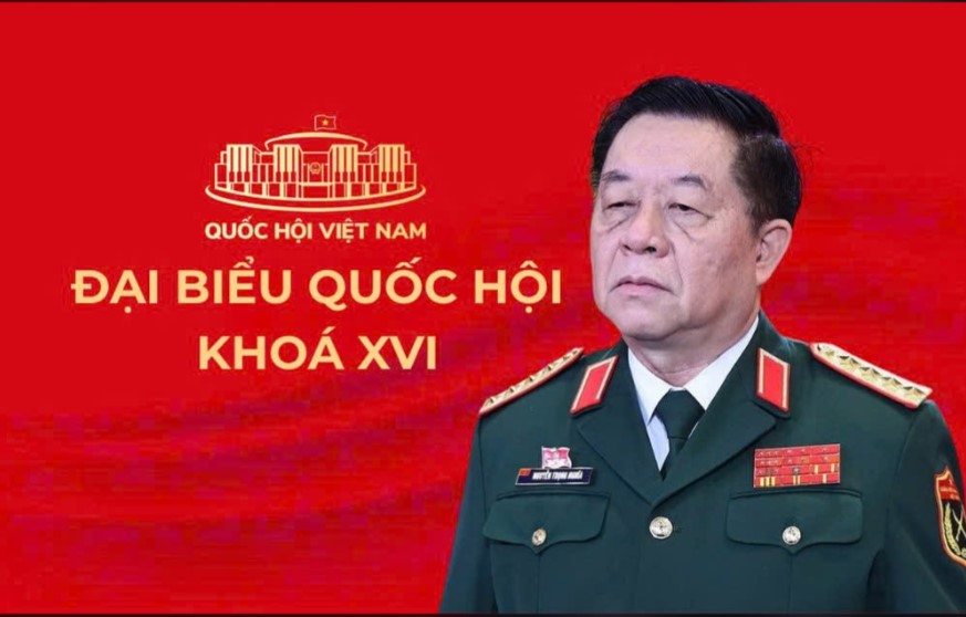 General Nguyen Trong Nghia - Member of the Politburo, Secretary of the Party Central Committee, Director of the General Department of Politics of the Vietnam People's Army was elected as a National Assembly Deputy of the 16th term. Photo: Cao Nguyen