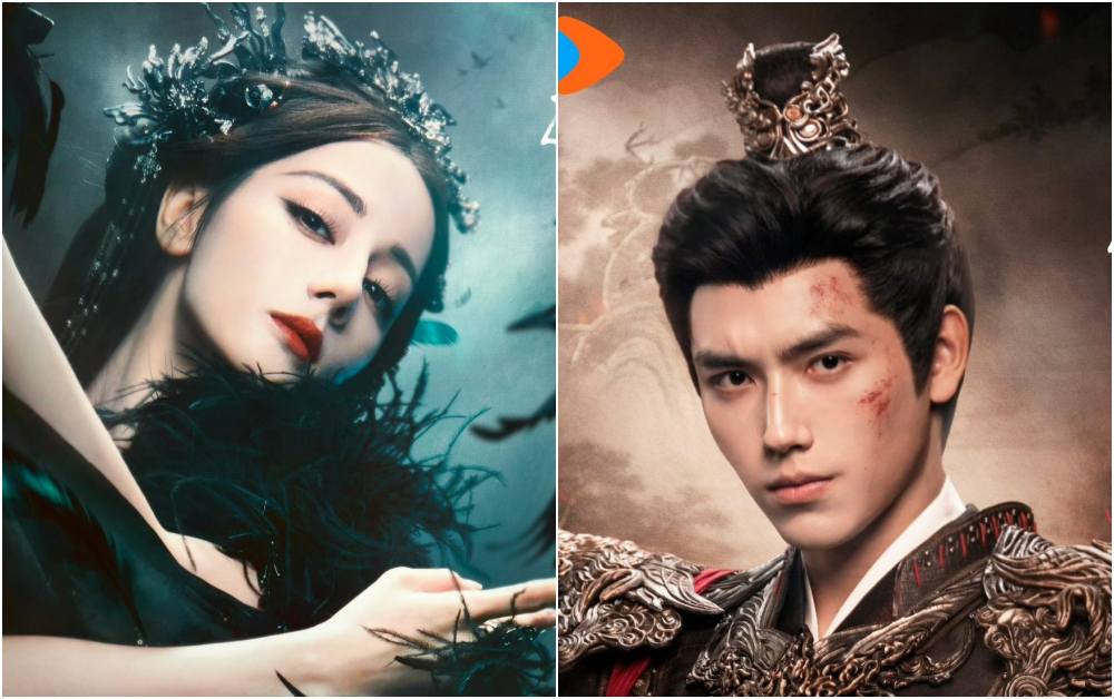 Tạo hình của Địch Lệ Nhiệt Ba và Trần Phi Vũ trong phim “Bạch nhật đề đăng“. Ảnh: Nhà sản xuất