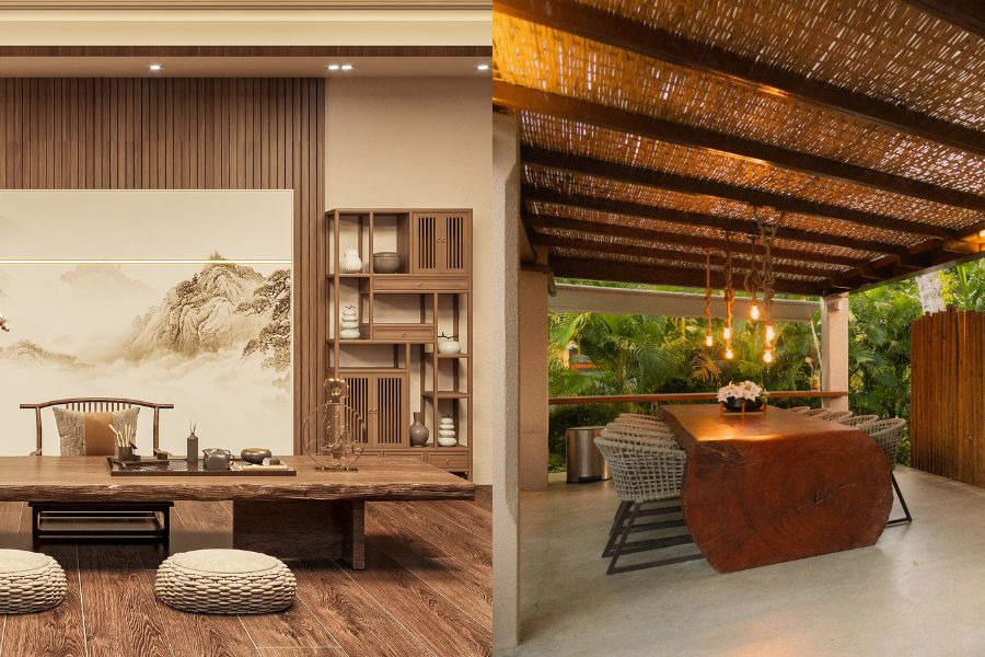 Wood is becoming a popular choice in high-end apartments. Photo: Nhu Ha