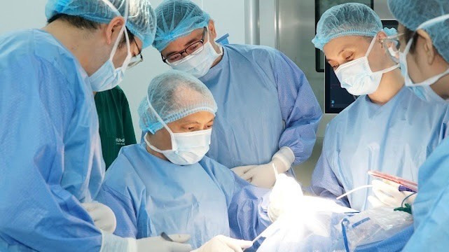 After the horrific accident, the patient's skull was almost completely reconstructed. Photo: BVCC