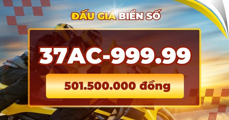 Giá trị "khủng" của biển số xe máy đẹp trong phiên đấu giá 20/3