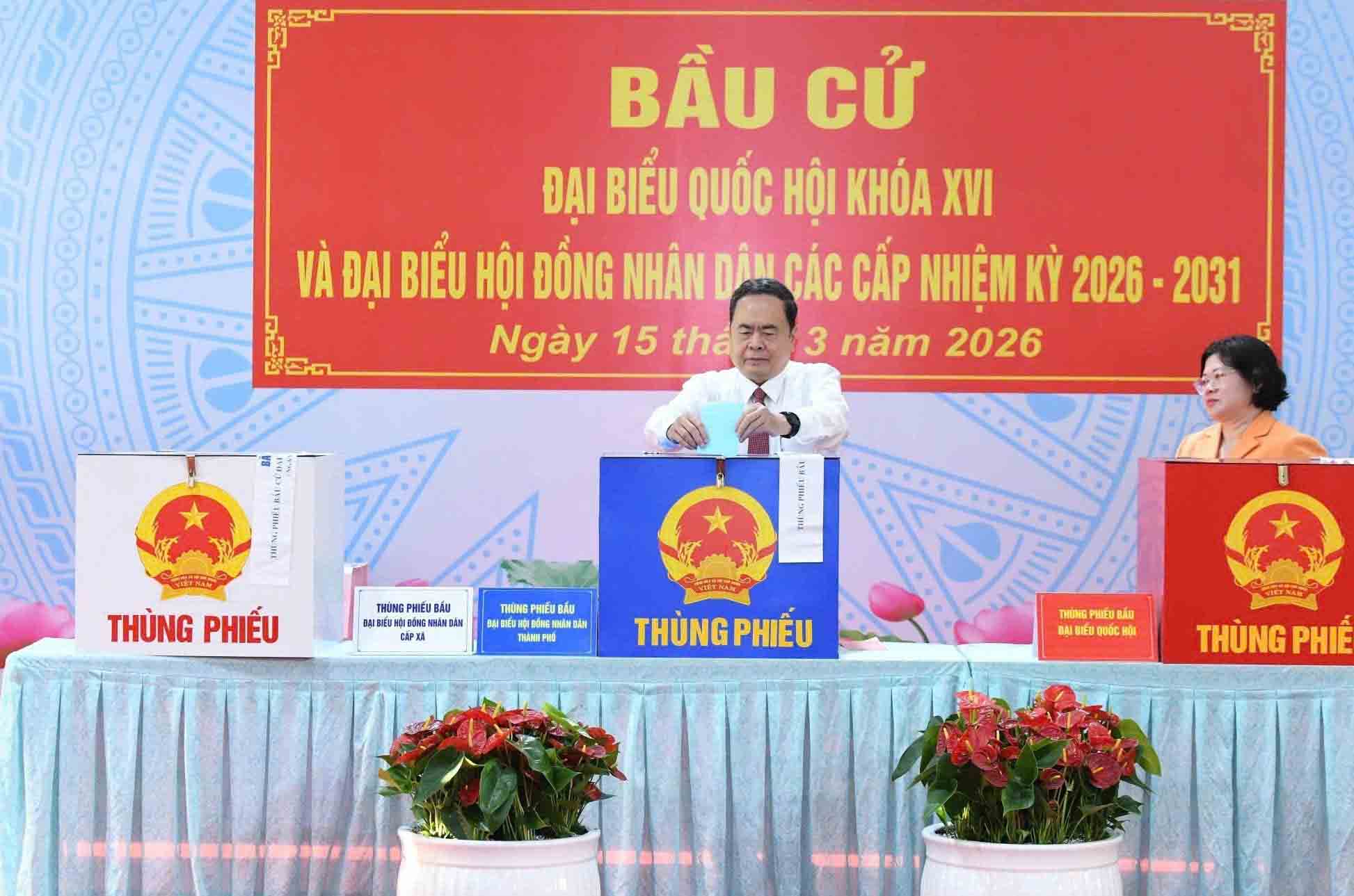 This afternoon, the press conference announced the list of elected National Assembly deputies of the 16th term. Photo: Quochoi. vn