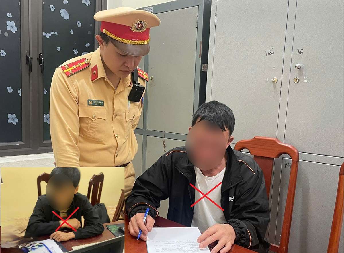 Lực lượng cảnh sát giao thông xử lý nghiêm người điều khiển phương tiện dương tính với ma túy. Ảnh: Công an tỉnh Ninh Bình
