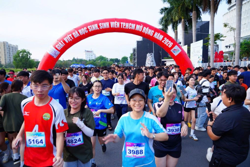 Học sinh, sinh viên tham gia trải nghiệm tại Ngày hội Sức trẻ học sinh, sinh viên TPHCM 2026, diễn ra tại Nhà Văn hóa Sinh viên TPHCM. Ảnh: Minh Khôi