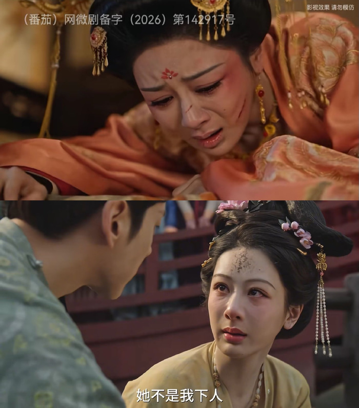 Diễn viên AI giống gương mặt Dương Tử ở phim “Hậu trùng sinh, tôi trở thành thần bảo hộ của mẹ“. Ảnh: Weibo  