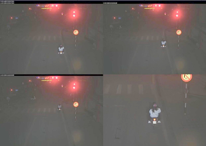 14 turns of cars and motorbikes fined remotely in Cao Bang. Photo: Cao Bang Police.