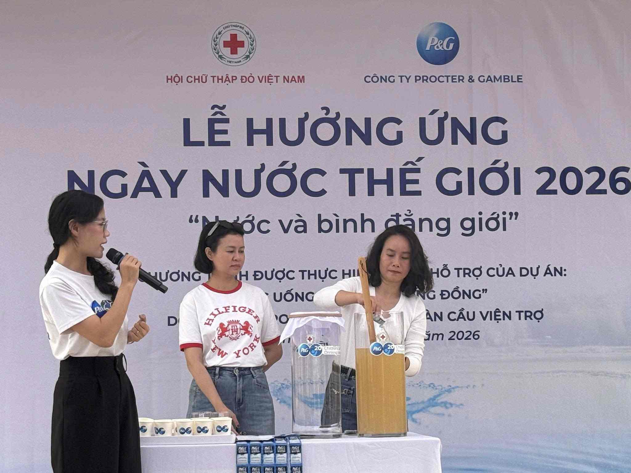 Spreading the message of using clean water and gender equality at the World Water Day 2026 response ceremony in Nghe An. Photo: Ngoc Anh