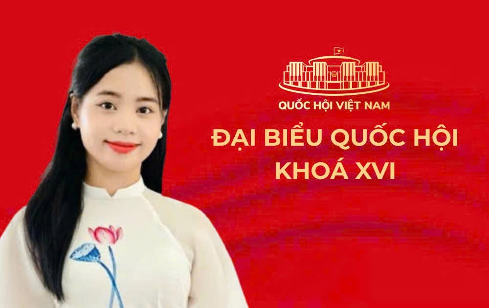 Đại biểu Quốc hội khóa XVI Lo Thị Bảo Vy (sinh ngày 24.3.2002, dân tộc Ơ Đu, xã Nga My, tỉnh Nghệ An). Ảnh: Đình Trường