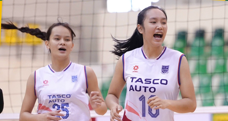 Hà Nội Tasco Auto vượt qua Xi măng Long Sơn Thanh Hóa ở trận tranh hạng 5. Ảnh: VFV