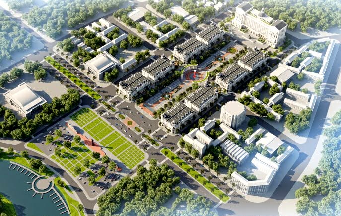 Phối cảnh dự án phố đi bộ trung tâm tỉnh Thái Nguyên. Ảnh: CĐT