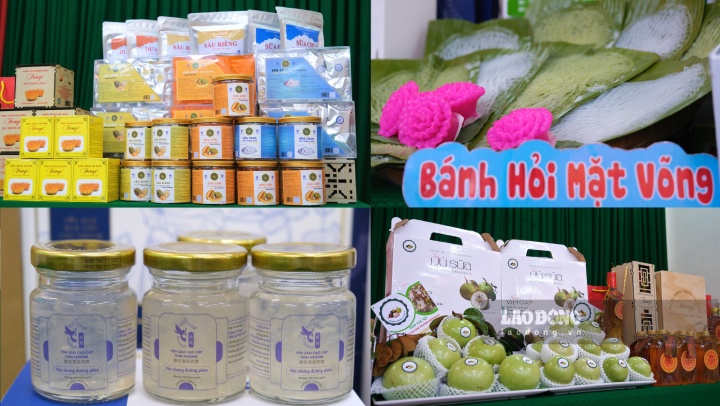 Một số sản phẩm OCOP tại Cần Thơ. Ảnh: Phong Linh