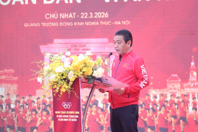 Thứ trưởng Bộ VHTTDL Hoàng Đạo Cương phát biểu tại buổi lễ. Ảnh: Viết Thành