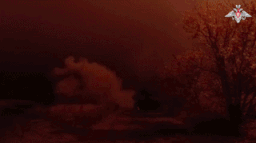 Artillería rusa ataca un bastión ucraniano. Foto: Ministerio de Defensa ruso