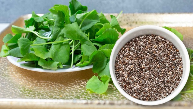 Chia seeds when combined with pennywort support detoxification and protect liver cells from the effects of oxidative stress. Graphic photo: Nguyen Ly