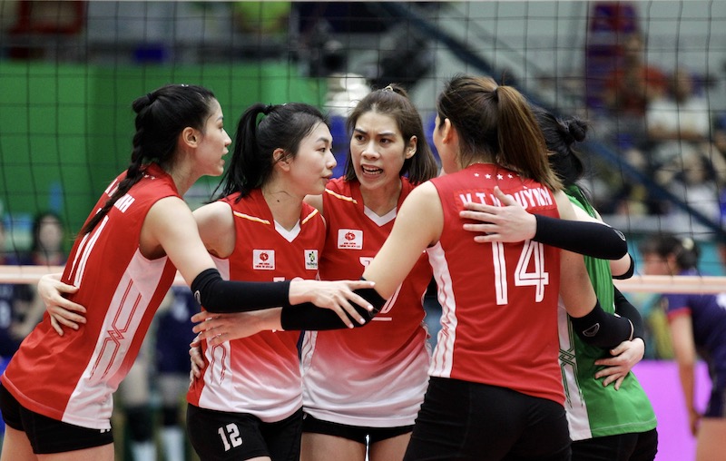 Information Corps meets Vietinbank in the semi-finals of Hoa Lu Cup 2026. Photo: Vietnam Volleyball