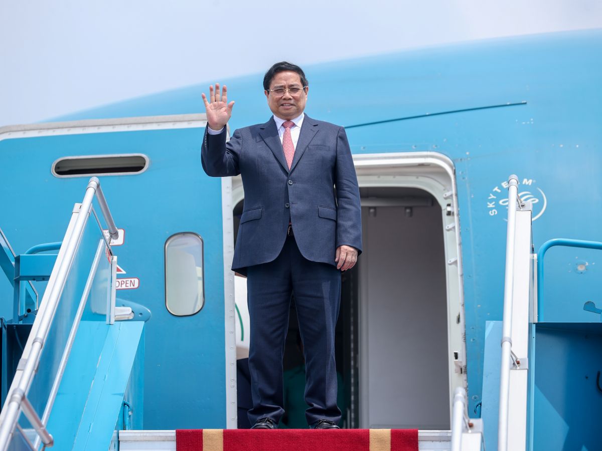 At noon on March 22, Prime Minister Pham Minh Chinh departed for an official visit to the Russian Federation. Photo: VGP