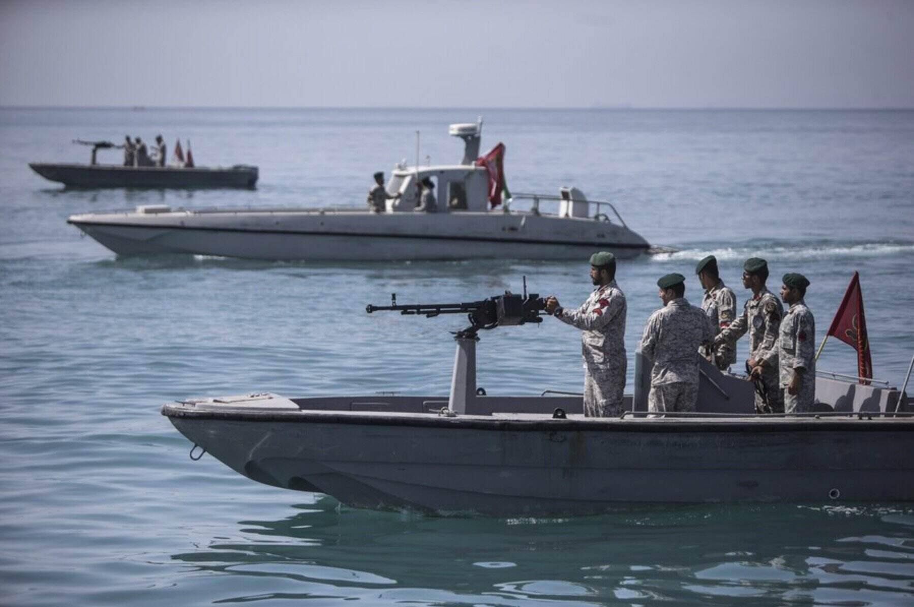 Iranian soldiers patrol the Strait of Hormuz. Photo: Xinhua