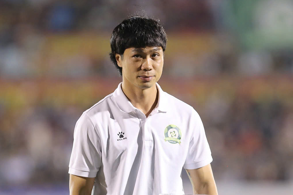 Striker Nguyen Cong Phuong. Photo: Thanh Vu