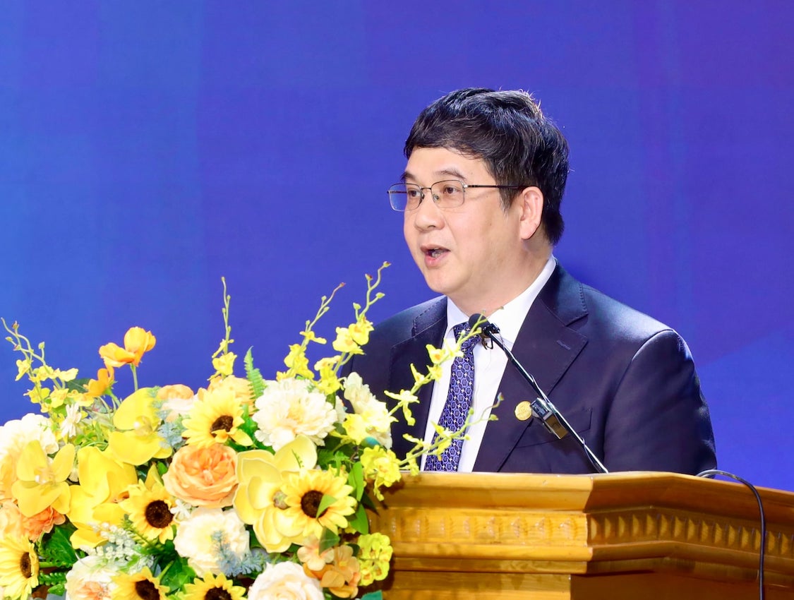 GS.TS Phạm Thành Huy, Trưởng Ban Giám khảo cuộc thi phát biểu. Ảnh: Bộ GDĐT