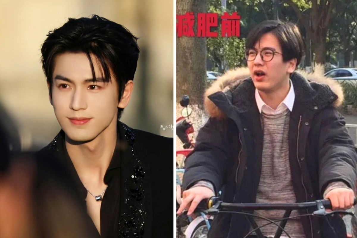 Trương Lăng Hách thời chưa giảm cân (phải). Ảnh: Xinhua