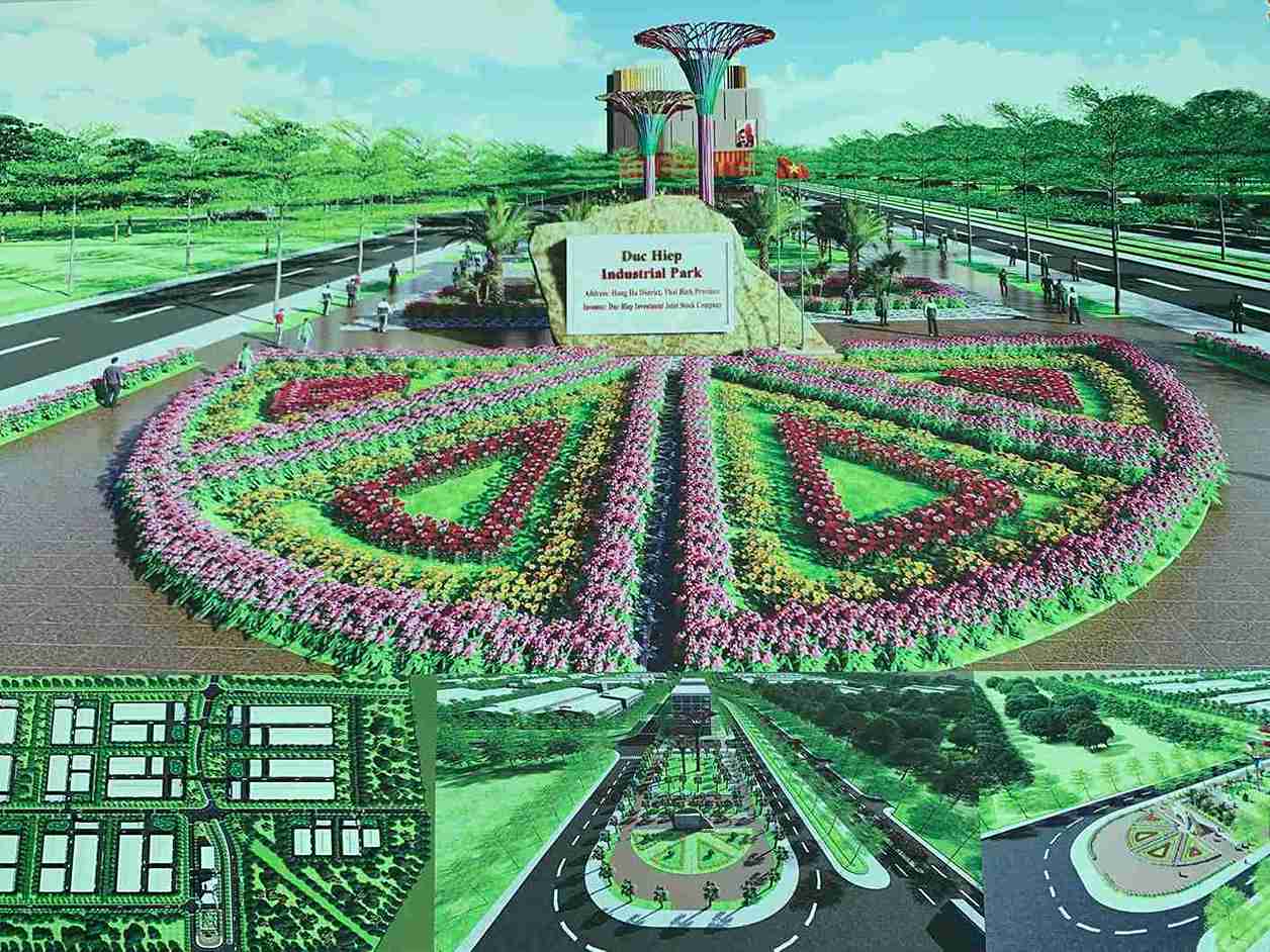 Phối cảnh quy hoạch Cụm công nghiệp Đức Hiệp tại xã Long Hưng.