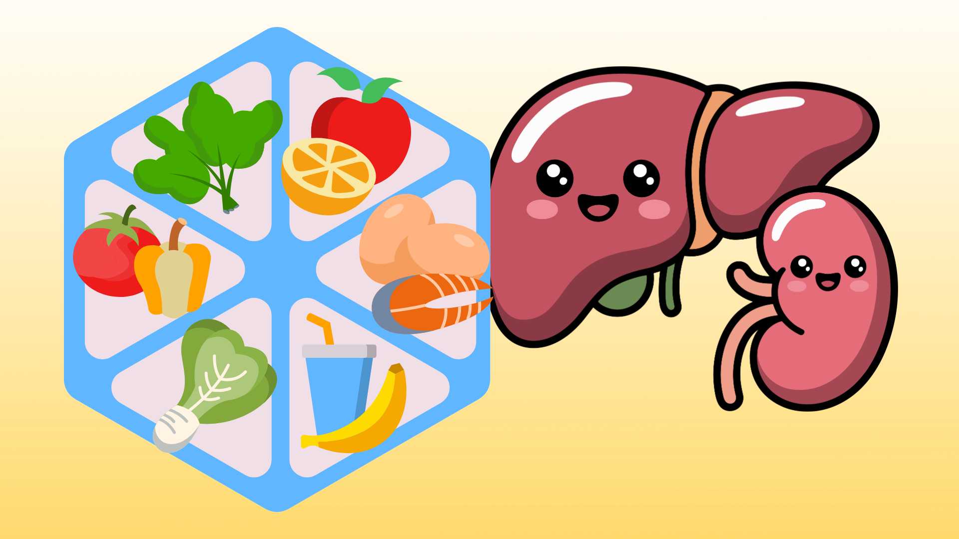 Diet with enough vegetables, meat, and fruits good for your liver and kidneys