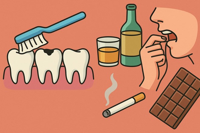 口腔の兆候から発見できる7つの病状。写真:ホアン・ロック