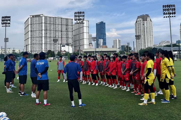 La sub-17 femenina de Vietnam comienza a concentrarse a partir del 23 de marzo. Foto: VFF