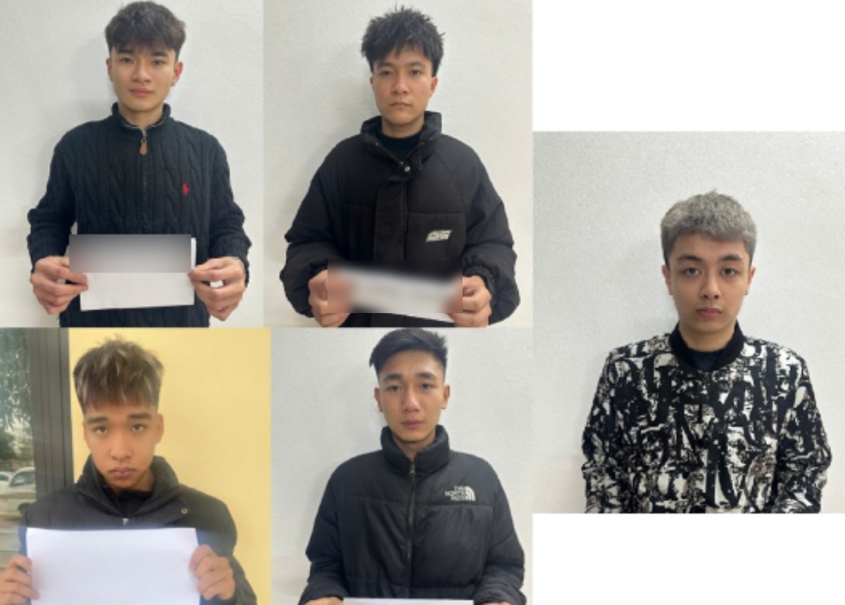 Một số đối tượng gây rối trật tự công cộng. Ảnh: Công an tỉnh Ninh Bình