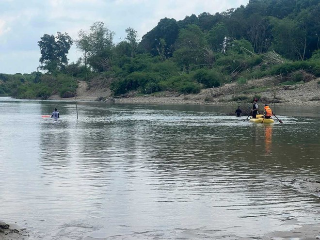 Cơ quan công an phát đi cảnh báo giả mạo kêu gọi quyên góp vụ Đại úy Công an hy sinh khi truy quét cát tặc (ảnh tại khu vực xảy ra vụ việc). Ảnh: Công an tỉnh Khánh Hòa