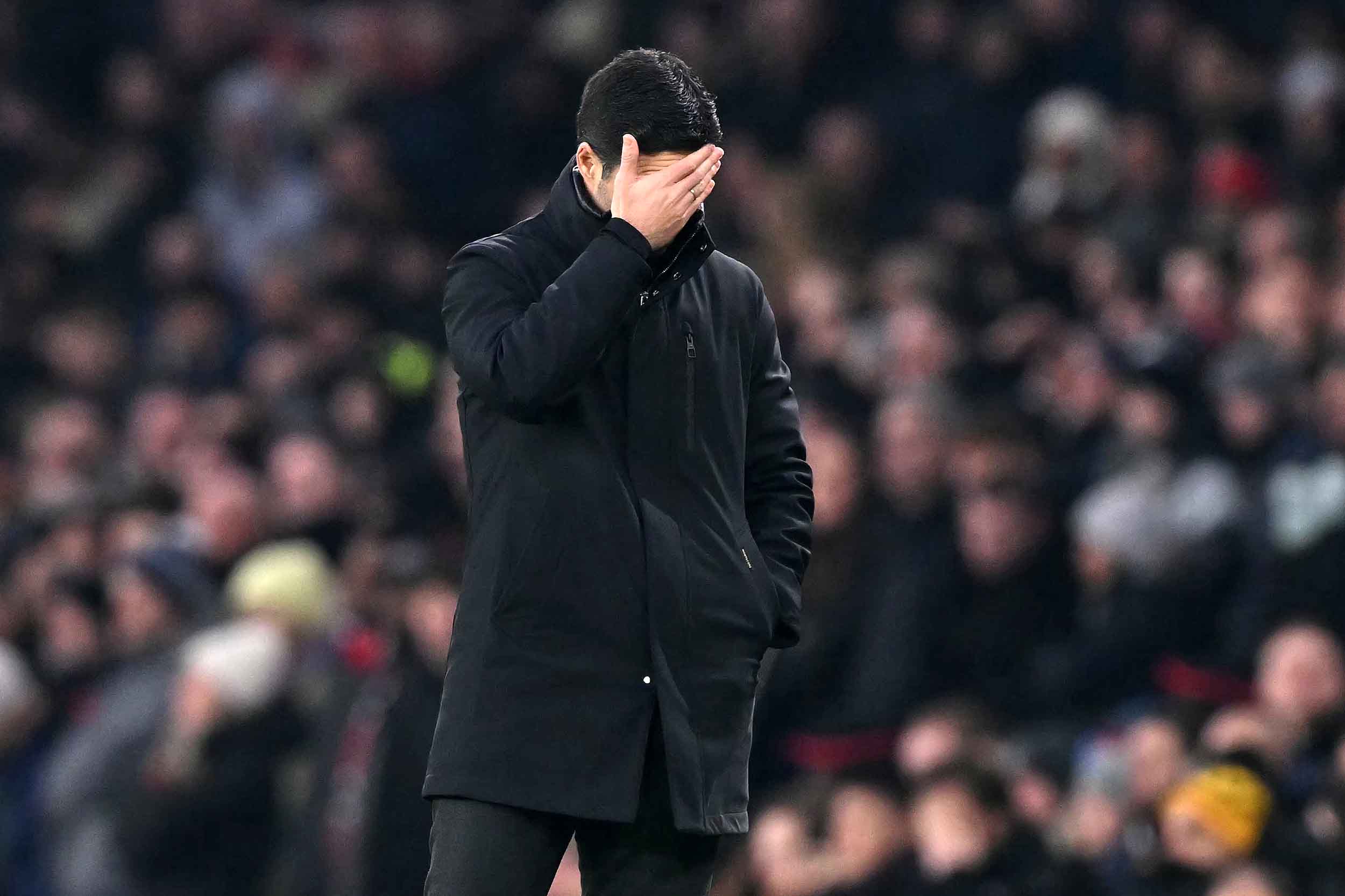 Mikel Arteta fails again against Pep Guardiola. Photo: AFP