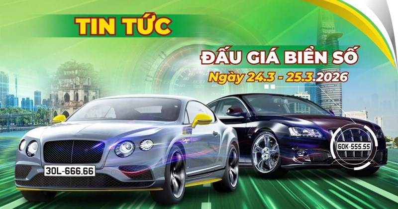 Biển số 30C-888.88 đấu giá ngày 24-25/3