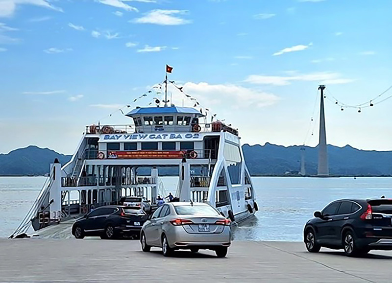 2026년 4월 1일부터 하이퐁시는 동바이-까이비엥 페리 요금을 면제, 할인합니다. 사진: 하이퐁 전자 정보 포털