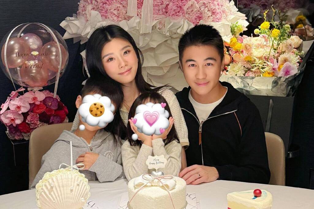 Hề Mộng Dao vừa đón sinh nhật tuổi 37 bên chồng và hai con. Ảnh: Xinhua