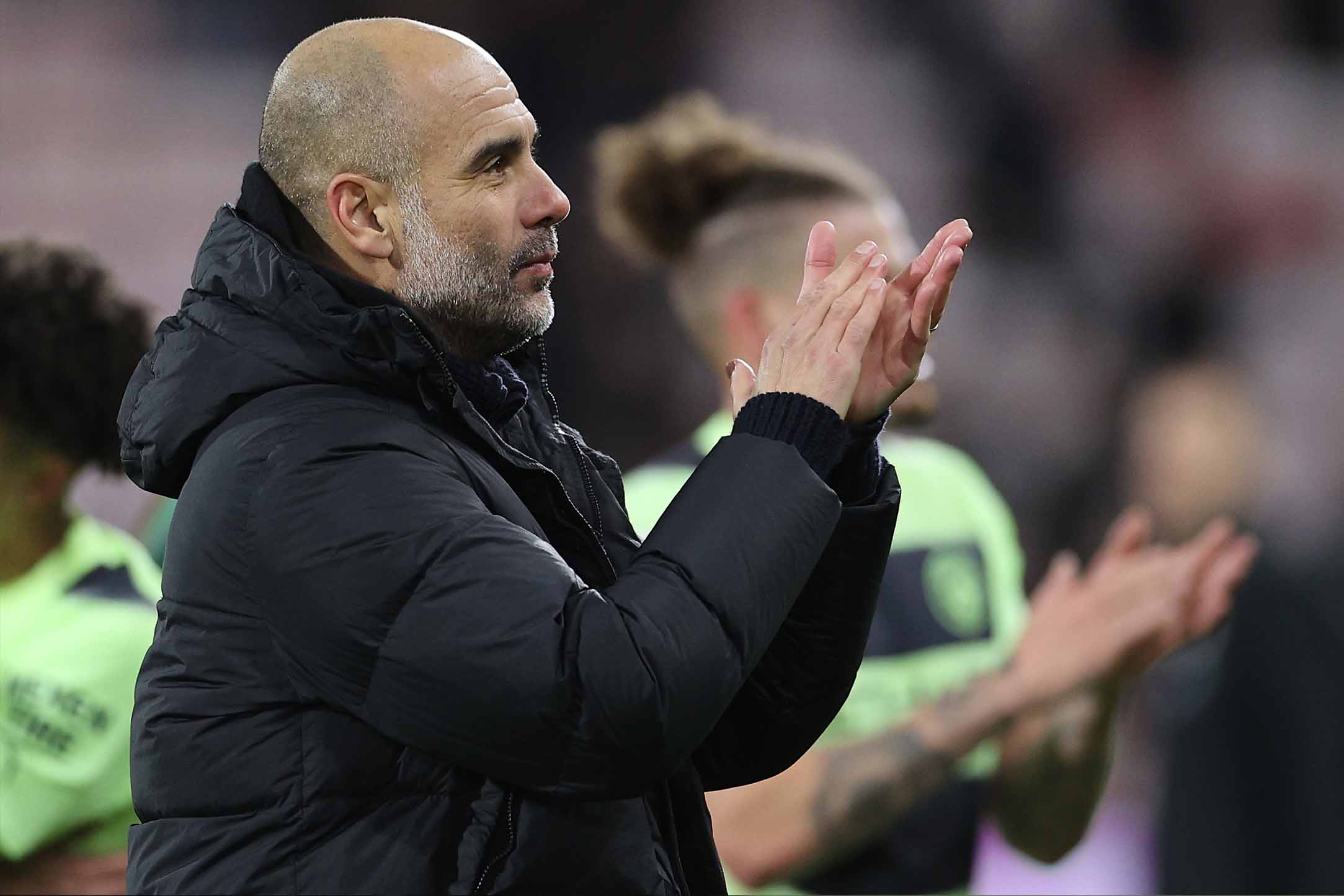 Pep Guardiola đang có một di sản không thể bị xô đổ tại Man City. Ảnh: AFP