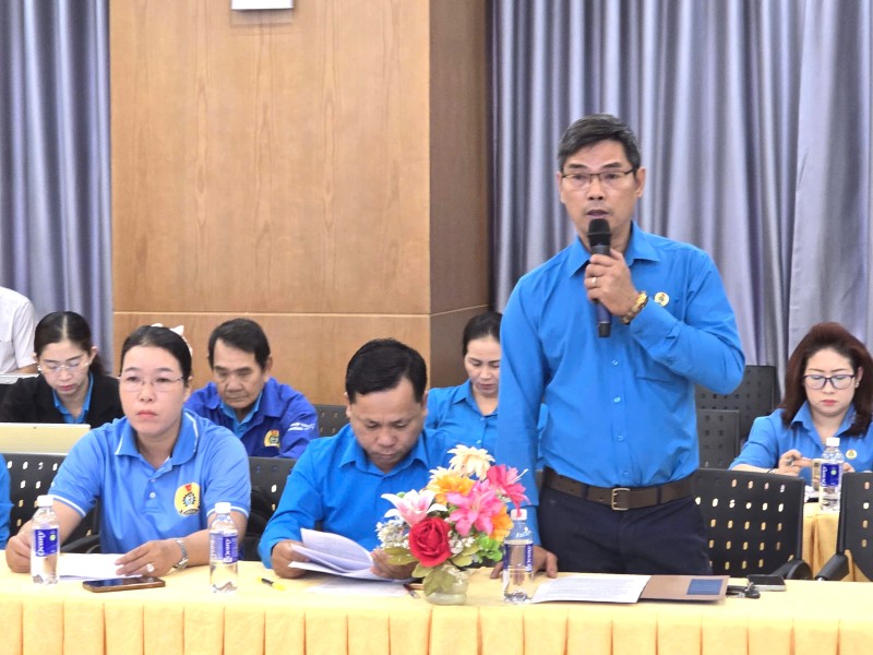 Ông Lê Tấn Lưu kiến nghị cần có cơ chế linh hoạt hơn trong tổ chức sinh hoạt nghiệp đoàn, phù hợp với đặc thù lao động tự do. Ảnh: Nam Dương