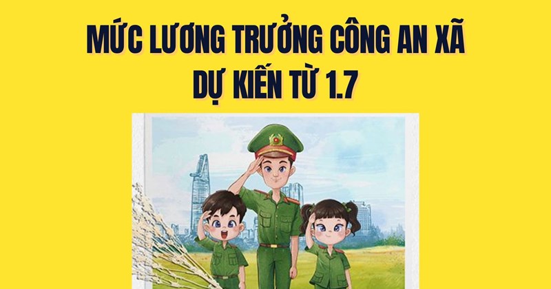 Lương Trưởng Công an xã dự kiến từ 1/7