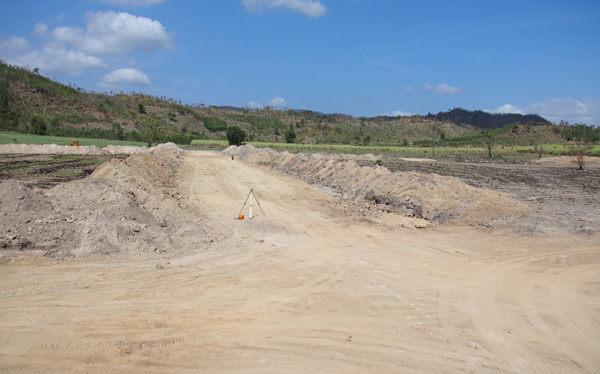 Vị trí quy hoạch xây dựng khu tái định cư. Ảnh: Mai Chi 